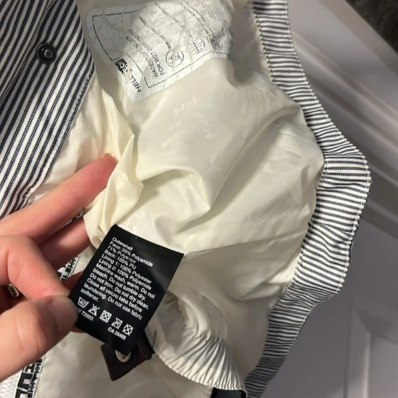 Helly Hansen Ski Snowboard Jacket Blue White Stripe Size M - Picture 11 of 13